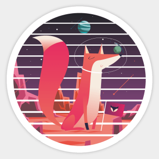 Space Fox Sticker